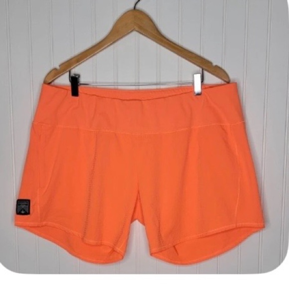 Oiselle Bright Orange Athletic Shorts